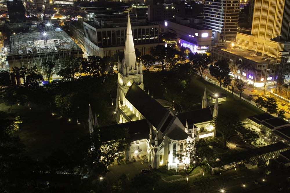 新加坡聖安德烈教堂夜景 - 新加坡教堂 - 新加坡文化